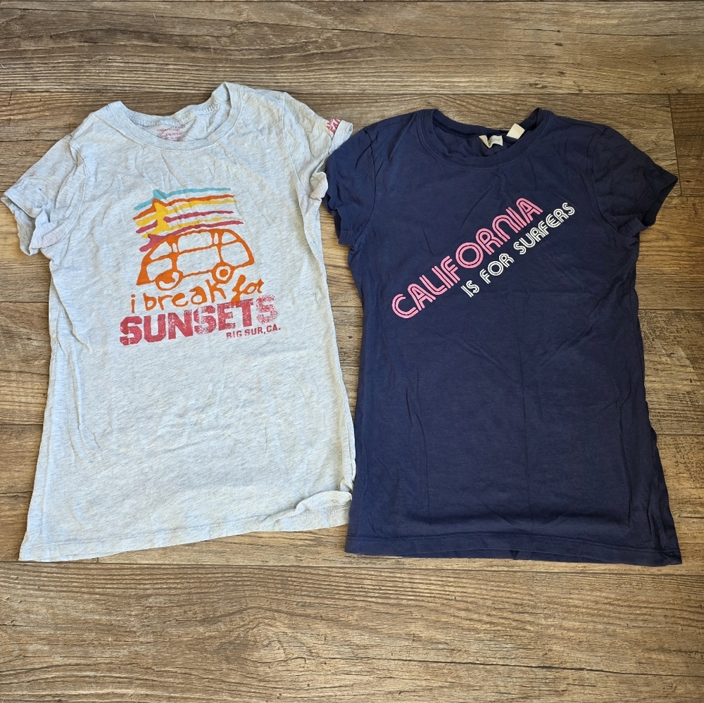 Vintage Y2k American Eagle Tees Sz Small -med Big Sur Ca Great Shape